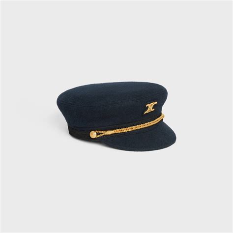 Celine Wool Triomphe Sailor Cap 